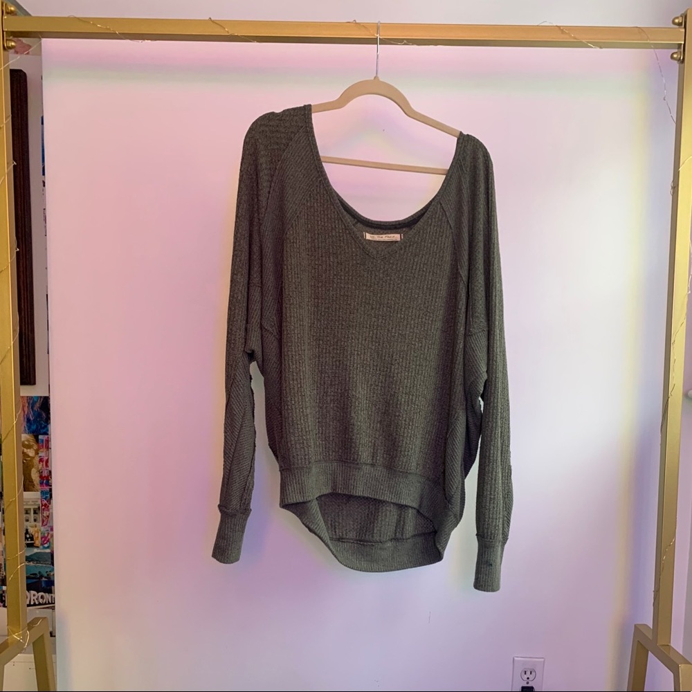 Free People Henley Relaxed Fit Long Sleeve shirt